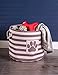 Bone Dry Pet Storage Collection Striped Paw Patch Bin, Small Round, Brown