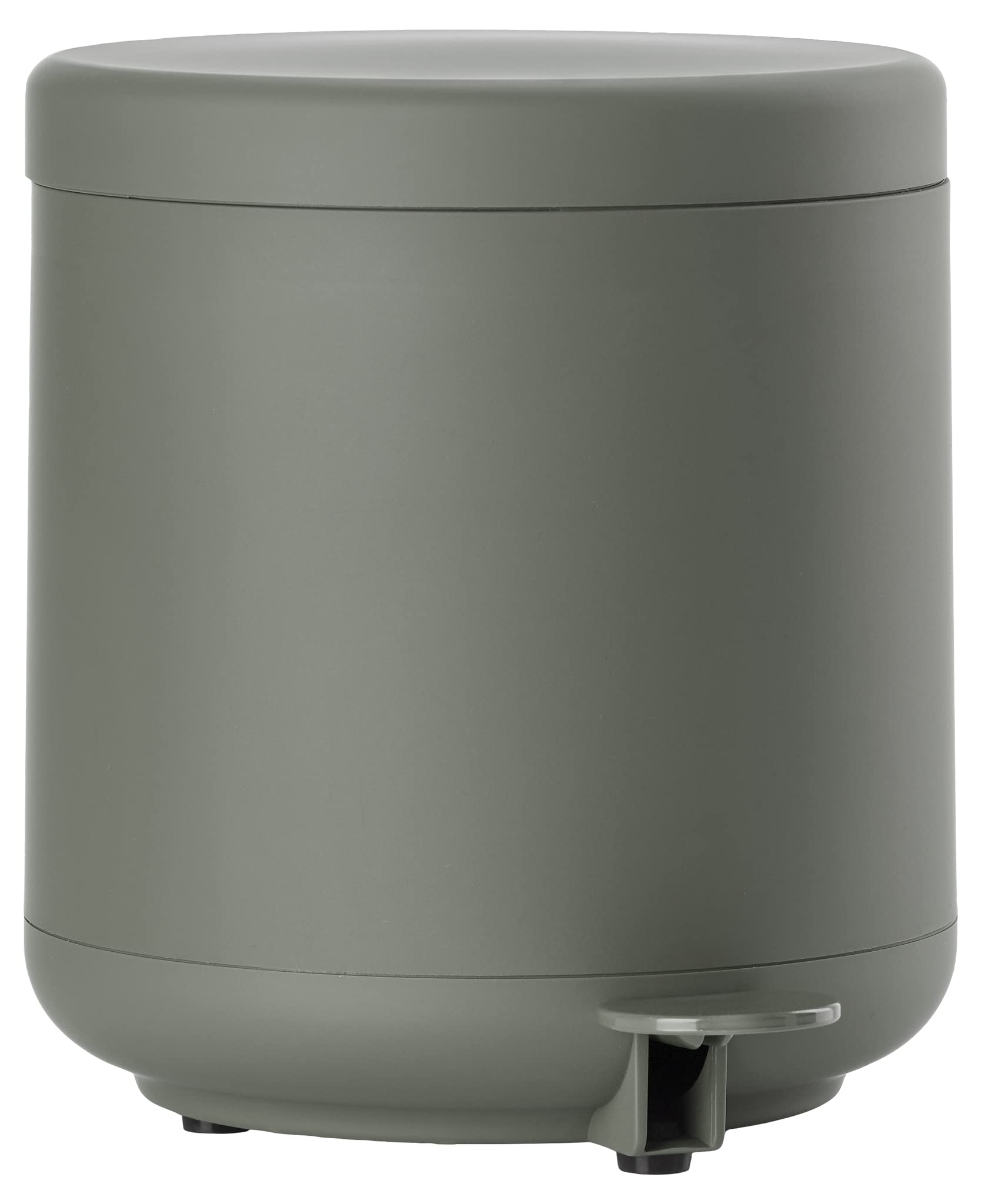 Zone Denmark Ume Bathroom Rubbish Bin, Cosmetic Bin, Pedal Bin with Lid for Bathroom, with Removable Inner Bucket and Soft-Close, Diameter 19.5 cm, Height 22 cm, 4 Litres, Olive Green (Green)