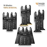 Quick Release Oscillating Saw Blades - Platinum Pack Multitool Bi-Metal Blade for Fein Multimaster, Dewalt, Bosch, Dremel Multi Max, Milwaukee, Makita, Rockwell Sonicrafter, Porter Cable Power Tool
