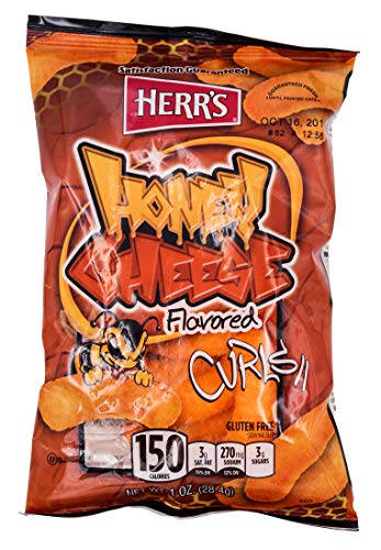 HERR'S Blue Cheese, Honey, Jalapeno Poppers, Hot 'N Honey Flavored Cheese Curls - Variety Pack, Gluten-Free, 1oz Bag (Pack of 12, Total of 12 Oz) - Thumbnail 4