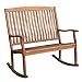 Cambridge Casual Superior Indonesian Teak Arie Loveseat Rocking Chair