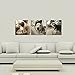 Mon Art Animal Puppy Dogs Portray Modern Canvas Art - 12x12 Inch Framed