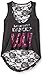 Gia-Mia Dance Big Girls LOL Lace Back Tank, Black, Medium