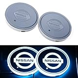 Auto sport 2PCS LED Cup Holder Mat Pad Coaster with USB Rechargeable Interior Decoration Light for Nissan Accessory