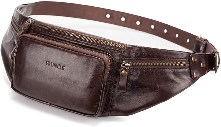 Genuine Leather Waist Bag for Men, Morbuy Casual Chest Pack Multi