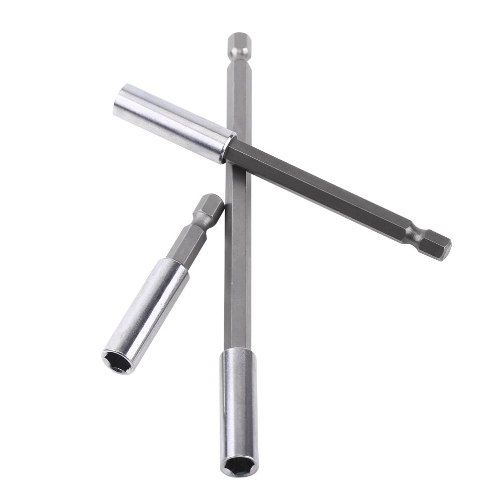 Hex Drill Bit Holder, Carbon Steel Electrical Drill Screwdriver Magnetic Extension Bar Bit Holder for Screws Nuts - Image 5