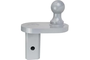 Htostar Racing 4 Inches Offset for 2-5/16" Gooseneck Trailer Hitch Ball Extender Fits 2-1/2 Hole Compatible with B and W GNXA4085, 20000 lbs GTW/ 5000 lbs VTW Heavy Trailer Hitch Ball