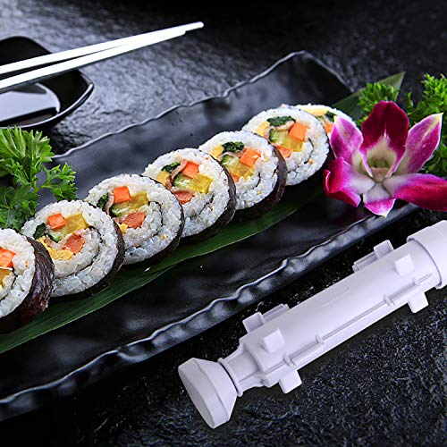 Sushi Making Kit - All In One Sushi Bazooka Maker with Bamboo Mats, Bamboo Chopsticks, Avocado Slicer, Paddle, Spreader, Sushi Knife, Chopsticks Holder and Cotton Bag - Gift Box - Thumbnail 5