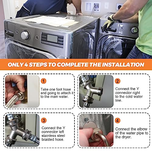 6FT Premium Steam Dryer Hose Installation Kit by Beaquicy Include 6