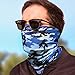 Blue Camo Outdoor Face Mask By IndieRidge - Microfiber Polyester Multifunctional Seamless Headwear for Motorcycle Hiking Cycling Ski Snowboard