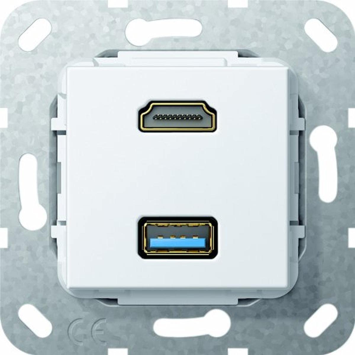 GIRA 567803 HDMI, USB 3.0 A Gender Changer Socket Pure White