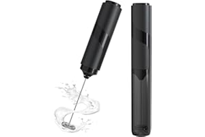 JIMYIU Milk Frother Handheld with Cover, Battery-Operated Electric Foam Maker Frother Wand, Whisk Drink Mixer & Foamer for Coffee, Latte, Matcha, Hot Chocolate