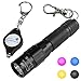 Lumintrail Keychain Flashlight 130 Lumen LED, Magnetic Tail, Reversible Pocket Clip, and Bonus Light (Black)