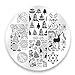 Biutee Nail Stamping Plates 15PCS Nail Stamping Polish Gel 8PCS Nail Stamper Set 1 Double Head Stampers with Scrapers Storage Bag Leaves Flowers Animal Template Image Plate