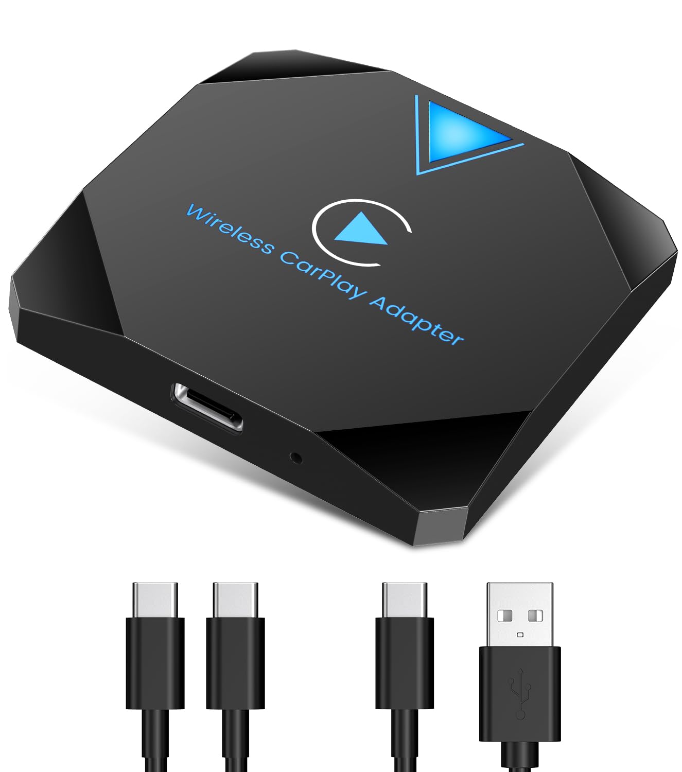 CarPlay Wireless Adapter for iPhone, 2024 Upgrade Wireless CarPlay Adapter UK, Plug & Play Low Latency Wireless Apple CarPlay, Auto-Connected For Car Models From 2016