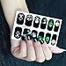 Halloween Nail Art Stickers Wraps Self Adhesive for Women Girls Kids, VIWIEU Holiday Nail Strips Designs 4 Sheets for Fake Nails, DIY Manicure Set Supplies for Costume Party