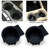 Winunite F-150 Front Center Console Cup Holder Insert(1 Set) Replacement, Fit 2004-2008 FX2/FX4/Lariat/King Ranch, 2003-2006 Expedition