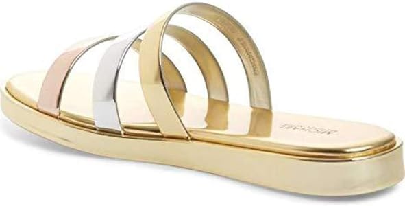 michael kors keiko metallic slide