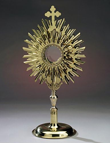 Monstrance H 60 cm, Brass, Gold