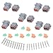MUYI 5 Kit 8 Pin Way DT Series Connector Gray Receptacle IP67 Waterproof Heavy Duty 14-18 AWG 13 Amps Continuous DT04-8P DT06-8S w/Wedge Lock W8P W8S (5 Kits, 8 Pin)