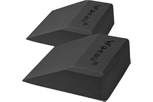 WOEAU 2 Pack Non-Slip Professional Squat Wedge Blocks - Heel Elevated Ramp for Squats, Calf Raises Platform for Men Women, Slant Board Trainer for Fitness, Pushup, Weightlifting, Yoga