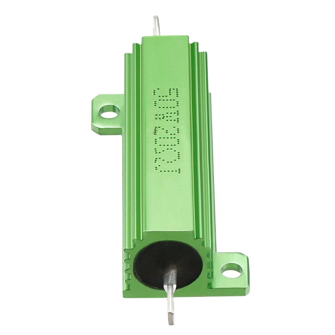 sourcing map 50W 20 Ohm 5% Aluminum Housing Resistor Screw Tap Chassis Mounted Aluminum Case Wirewound Resistor Load Resistors Green 2 pcs - Image 3