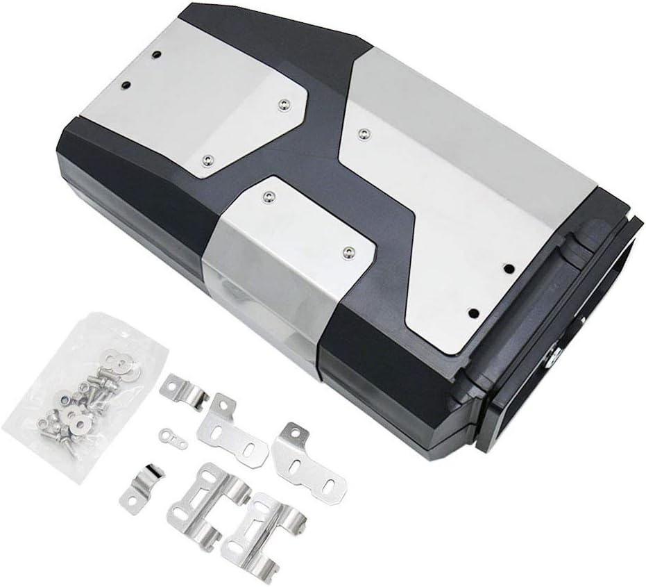 KKmoon Motorcycle Tool Box Large Left Side Bracket Aluminum Tool Box Fit For BMW R1250GS R1200GS LC & Adventure 2002 2008 2018