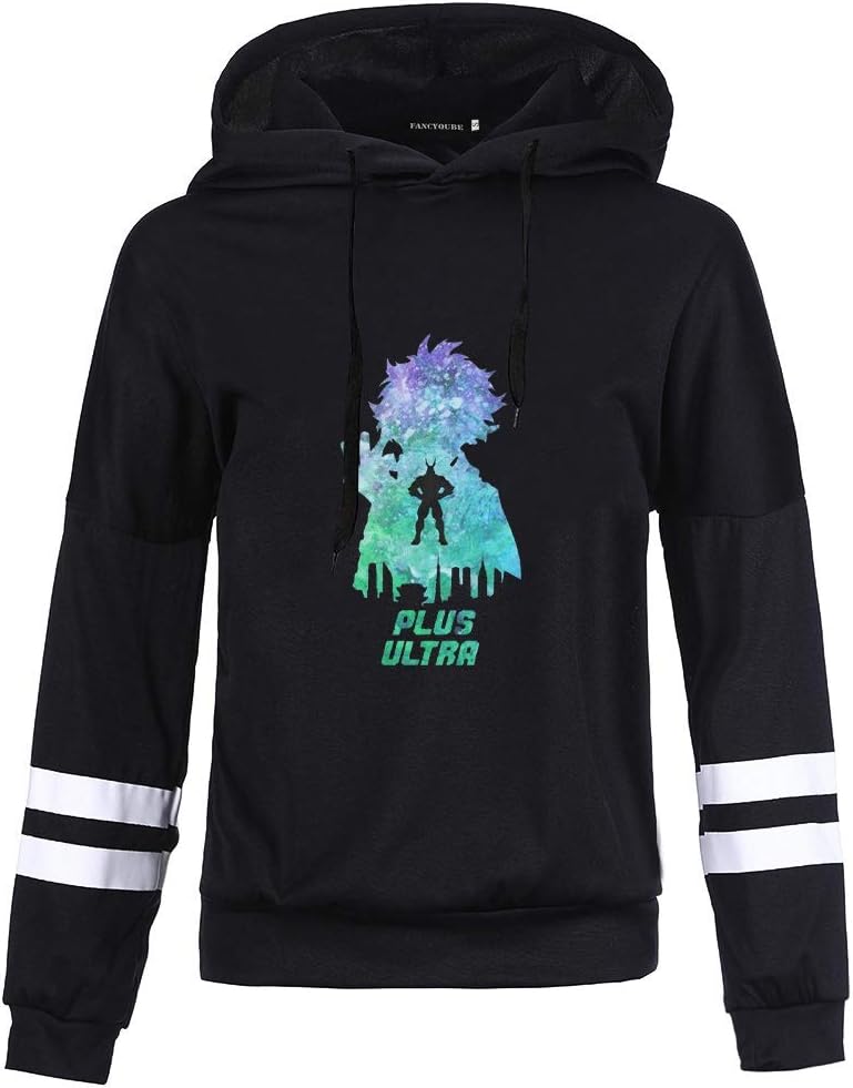 918coshiert Women's Fashion Anime My Hero Academia Print Hoodie Girls That Wasn't Very Plus Ultra of You Long Sleeve Sweatshirt