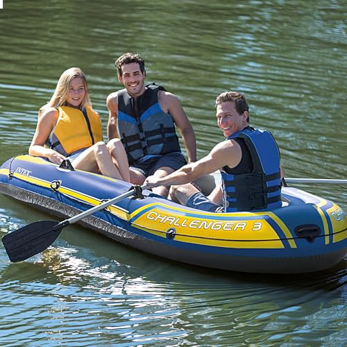 Intex Challenger Inflatable Boat Set with Oars + Inflator (Multiple Sizes Available)