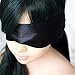 Soft Satin Eye Mask Blindfold Comfortable Sleeping Masks for Women (Black)
