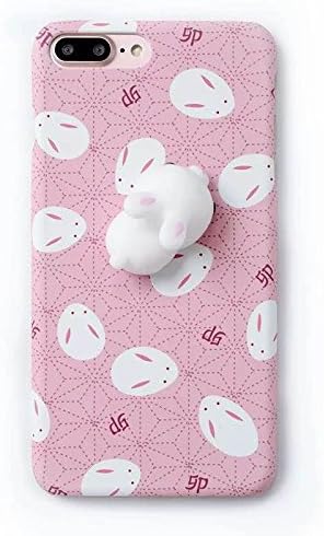 iPhone 6/6s Case with Finger Decompression Squishy 3D Cat,Great Gift for ADD, ADHD, Anxiety and Autism Adult Children (Cute Rabbit)