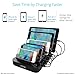 Skiva 84W 7-Port USB Charging Station with Wall/AC Input 2.4 Amps Smart Rapid Charging Ports for iPad, iPhone, Samsung Galaxy, LG, Smart Phones, Tablets (Cables Sold Separately) [StandCharger AC121]