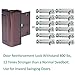 Door Lock Child Proof, Home Security Door Reinforcement Lock,Door Latch Double Safety Security Protection for Your Home,Brown Door Security Lock