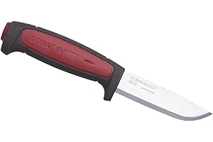 Morakniv Pro C Craftline Fixed-Blade Knife with Carbon Steel Blade and Combi-Sheath, 3.6 Inch