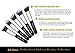 BS-MALL Makeup Brushes Premium 14 Pcs Synthetic Foundation Powder Concealers Eye Shadows Silver Black Makeup Brush Sets(Silver Black)