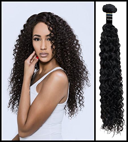 NEO 22" Inch Bohemian Deep Curly Hair Extensions Best Quality Virgin Remy Human Hair Double Weft Weave Natural Black Color Real 7A Grade 1 Bundle of 90g.