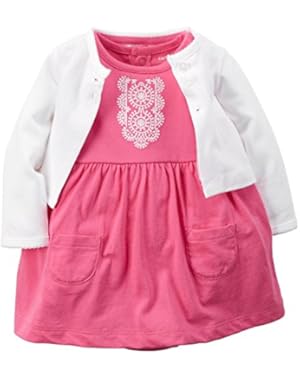 2 Piece Dress Set, Pink, 3 Months