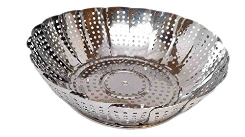 Good Living Stainless Steel Vegetable Steamer Basket For Pots and Pans, Adjustable to 9 Inches
