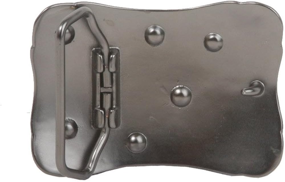 Rectangular Engraving Rhinestone Flower Belt Buckle: Clothing