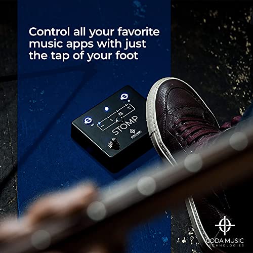 Coda Music Technologies STOMP Bluetooth Page Turner & App Controller - Foot Switch Pedal Compatible with IOS, Android, Kindle Fire, iPhone, iPad, Mac and Windows Devices (Made in USA)