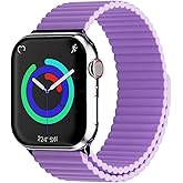 HeiKe Magnetic Silicone Band for Apple Watch Band 49mm 46mm 45mm 44mm 42mm 41mm 40mm 38mm for Men Women,Sport Loop iWatch Wristband Strap for Apple Watch Ultra 3 2 1 SE Series 11 10 9 8 7 6 5 4 3 2 1