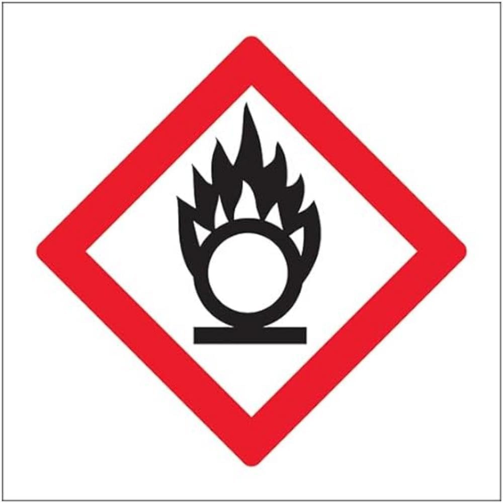 V Safety Oxidising gases-300x300mm-Magnetic Safety Sign