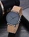 Mens Analog Quartz Watch,POTO Leather Band On Clearance Retro Alloy Dress Wrist Watch Gift Watches with Box RY-362 (Brown+gray)