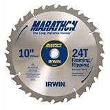IRWIN Tools MARATHON Carbide Table / Miter Circular Blade, 10-Inch, 24T (14233)