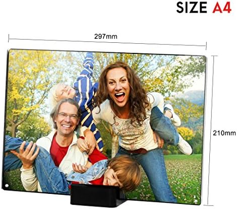 Acrylic Photo Frame, FoolHome Magnetic Picture Frames Table Top Picture Frames Desktop Frames with Stand (A4 8x12 inches)