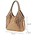 Celaine Womens Handbags Tassel Cross Body Shoulder Bag Hobo Womens Satchel - Large Storage - PU Suede Leather, Yellow