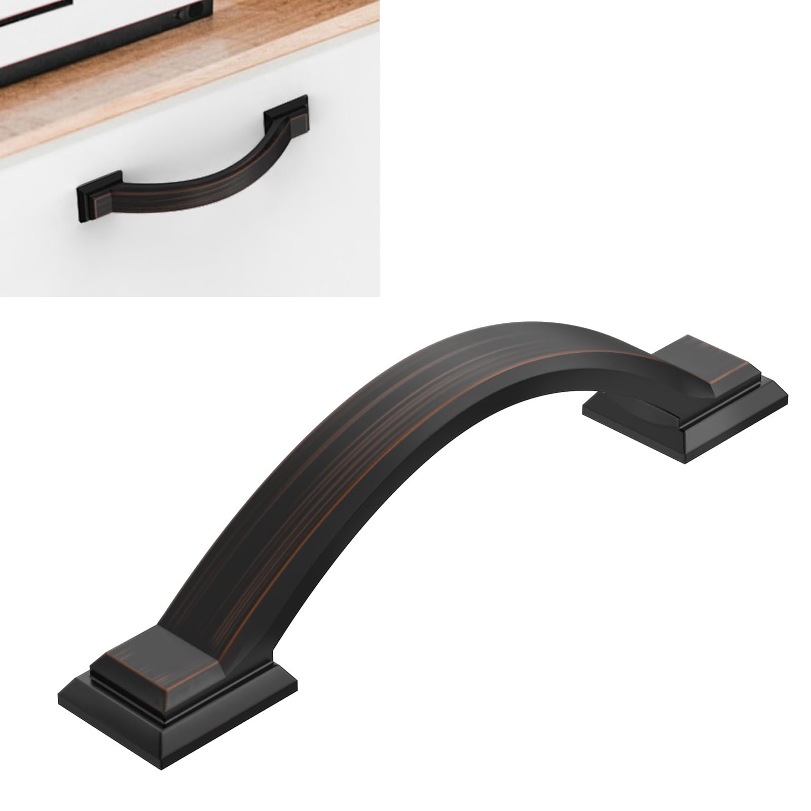 Photo 1 of KNOKLOCK 10 Pack 3 Inch(76mm) Kitchen Cabinet Handles Oil Rubbed Bronze Cabinet Pulls Kitchen Cabinet Hardware Drawer Pulls for Cupboard Wardrobe