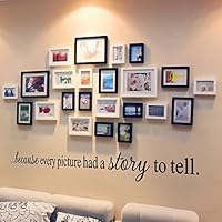 Because Every Picture Had a Story to Tell - Family Photos Wall Decal Home Decor Vinyl Wall Art(Black,xs)