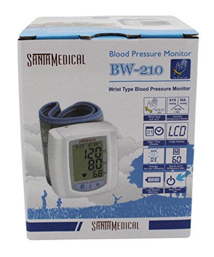 Santamedical Wrist Digital Blood pressure Monitor with Case - Large Display