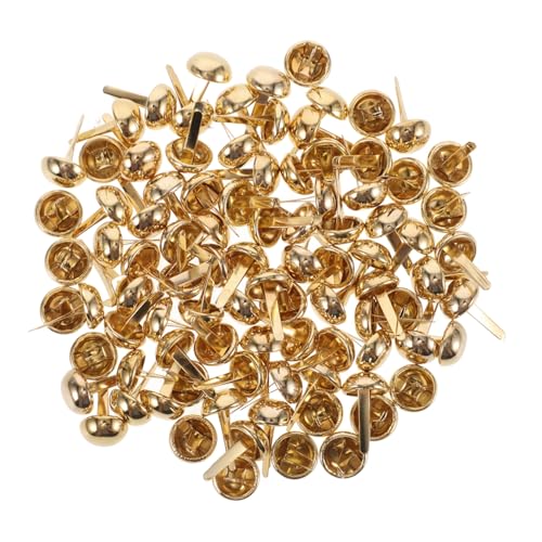 SEWACC 100pcs Round Head Paper Fasteners Metal Small Paper Brads Decorative Pin for DIY Crafts Scrapbooking and School Projects
